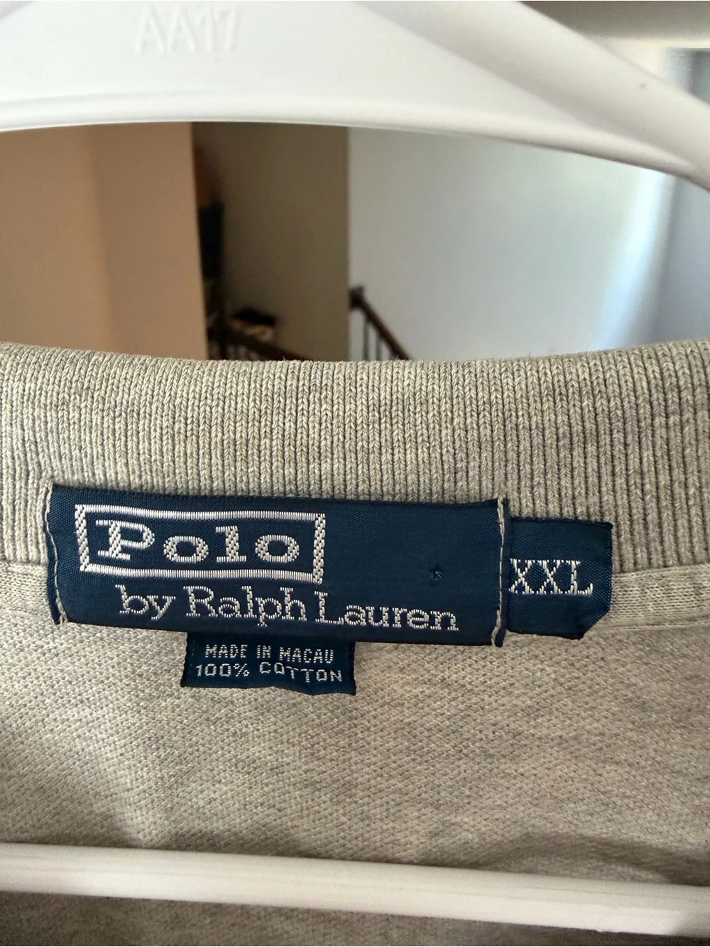 Vintage Polo Ralph Lauren Gray Polo Shirt XXL Pony Logo 100% Cotton